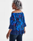 Petite Blake Printed On/Off Shoulder Top, Created for Macy's