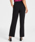 Petite Solid Pull-On Faux-Fly Mid-Rise Trousers