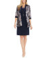 Petite 2-Pc. Printed Jacket & Necklace Dress Set