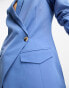 Vila – Eleganter Blazer in Blau mit asymmetrischem Verschluss, Kombiteil