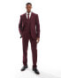 ASOS DESIGN slim suit jacket in burgundy