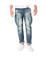 Джинсы мужские Level 7 Premium Jeans Slim Straight Intense Blast Distressed Cargo Pocket