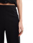 Mango long straight leg co-ord trousers in black