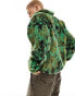 The North Face Extreme Pile 1/4 zip fleece jacket in green camo