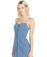 Juniors' Stone Step Zip-Front Denim Mini Dress