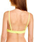 Frankies Bikinis Gavin Ribbed Bikini Top Women's Yellow Xxl