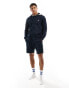 Emporio Armani Bodywear zip through hoodie in navy with logo taping