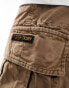 Superdry Heavy cargo shorts in deep brown