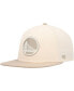 Men's Cream, Tan Golden State Warriors Sierra Sure Shot Captain Snapback Hat