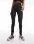 Topshop Tall high rise Joni jeans in black