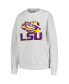 Women's Ash LSU Tigers Team Effort Pullover Sweatshirt and Shorts Sleep Set