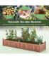 Wooden Raised Garden Bed Outdoor Rectangular Planter Box with Drainage Holes