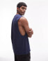 Topman relaxed sleeveless t-shirt in navy - NAVY