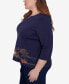 Plus Size Classic Farmhouse Scenic Keyhole Neck Top