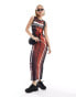 COLLUSION sports fitted maxi vest dress in black