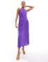 & Other Stories sleeveless midi dress with ruche and pleat detail in purple