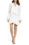 C/meo Collective Phase Ruffle Lace Minidress, Size Small - Ivory 154491