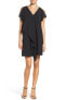 Adrianna Papell 154460 Women's Cold Shoulder Draped Shift Dress Black Sz. 10 US