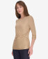 Women's Long-Sleeve Faux-Wrap Top