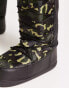 Truffle Collection – Schneestiefel mit hohem Schaft und Military-Muster