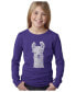 Big Girl's Word Art Long Sleeve T-Shirt - Llama