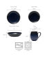 Swirl Coupe 16 Piece Dinnerware Set, Service for 4