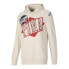 Puma Classics Now & Then Graphic Pullover Hoodie Mens White Casual Outerwear 623