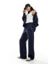 4th & Reckless tailored drawstring straight leg trousers co-ord in navy