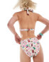 Reclaimed Vintage bikini bottom in pink western cowboy print