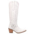 Dingo Heavens To Betsy Embroidered Snip Toe Cowboy Womens White Casual Boots 01