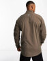 Emporio Armani EA7 quarter zip sweatshirt in beige