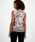 Women's Printed Sleeveless Button-Front Top