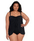 Lauren Ralph Lauren Plus Size Flyaway One-Piece Swimsuit (Black, 16W) 306487