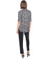 Petite Logo Print Roll-Tab-Sleeves Button-Front Shirt, First@Macy's