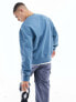 ASOS DESIGN heavyweight oversized sweatshirt in blue