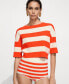 Women's Striped Ribbed-Knit Sweater