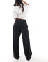 Stradivarius STR Petite tailored trouser in black