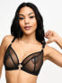 Scantilly by Curvy Kate Fuller Bust Exposed racerback plunge bra in black