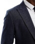 Gianni Feraud checked slim suit jacket in navy