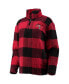 Women's Red Tampa Bay Buccaneers Sherpa Plaid Quarter-Zip Jacket