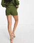 Esmee Exclusive co-ord beach shorts in khaki