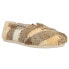 TOMS Alpargata Fuzzy Plaid Slip On Womens Beige, Brown, Off White Flats Casual