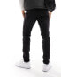 DTT stretch tapered fit jeans in washed black