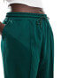 Noisy May Curve wide leg jogger in dark green