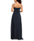 Juniors' Drape-Neck Faux-Peal-Strap Gown