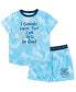 Girls Gryffindor Hufflepuff Ravenclaw Slytherin Pajama Shirt and Shorts Sleep Set Tie Dye Blue