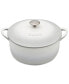 Natural Canvas Cast Iron 4.25 Quart Round Covered Casserole