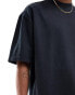 River Island oversized studio t-shirt in black