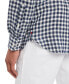 Men's Slim-Fit Gingham Check Button-Down Linen Shirt