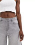 Pimkie longline denim jorts in washed grey